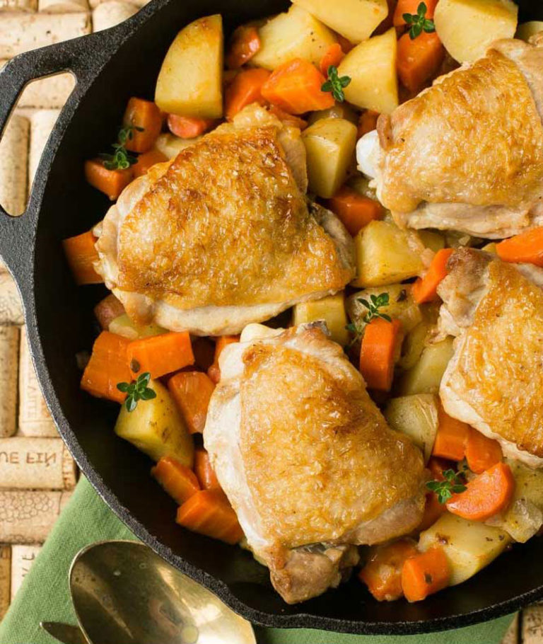 Chicken Thighs With Carrots and Potatoes BestQuickRecipes