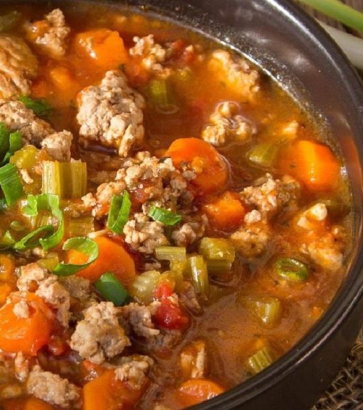 Hands Down, The Best Healthy Hamburger Slow Cooker Soup Recipe On The
