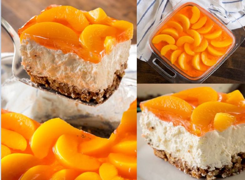 Peach Pretzel Jello Salad BestQuickRecipes