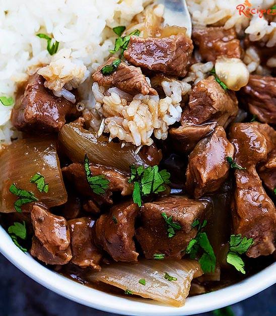 A HEALTY SLOW COOKER BEEF ON RICE – QuickRecipes