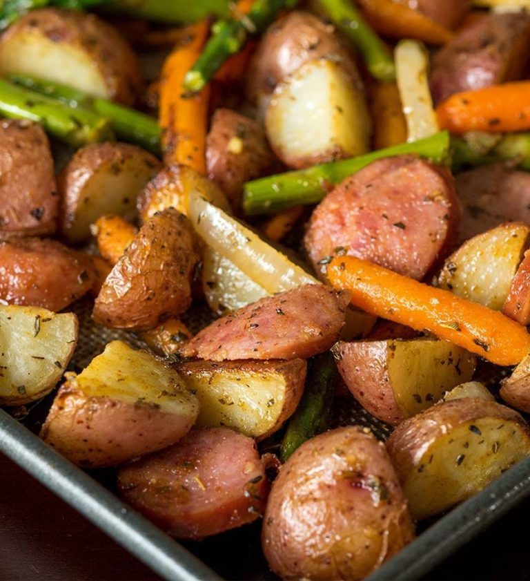 Kielbasa Veggie Sheet Pan Dinner Quickrecipes