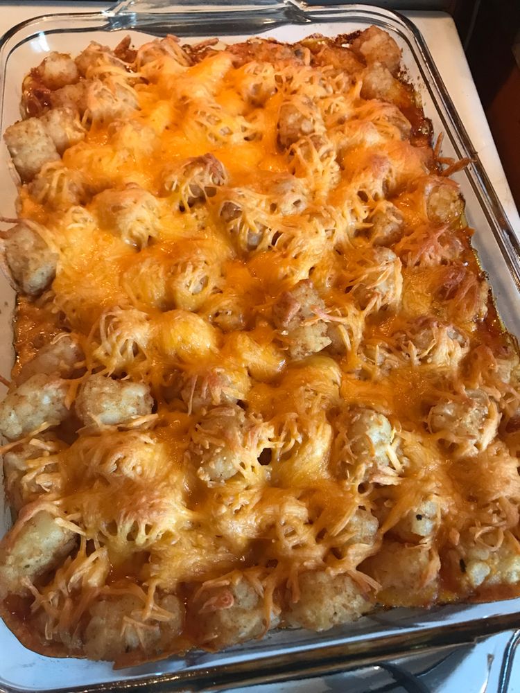 sloppy joe tater tot casserole