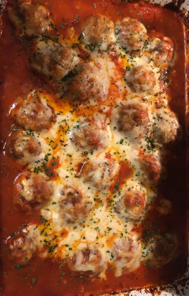 Baked Spaghetti And Stuffed Meatballs Bestquickrecipes