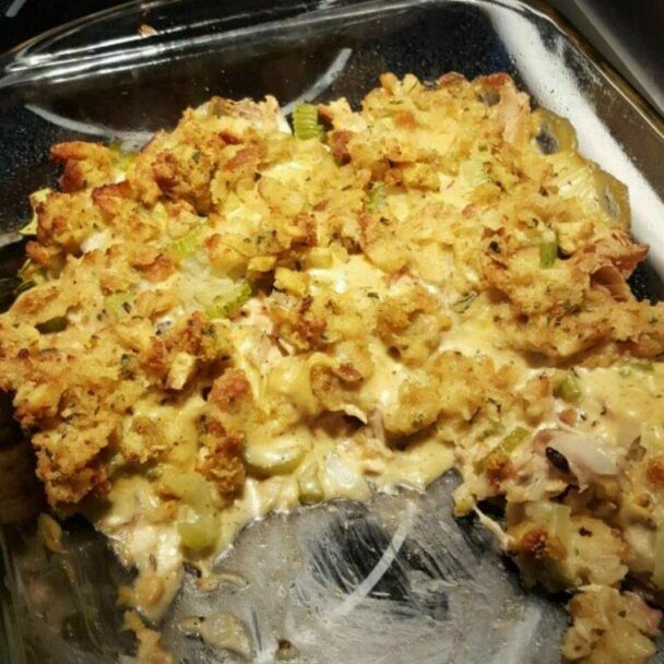 Rotisserie Chicken and Stuffing Casserole BestQuickRecipes