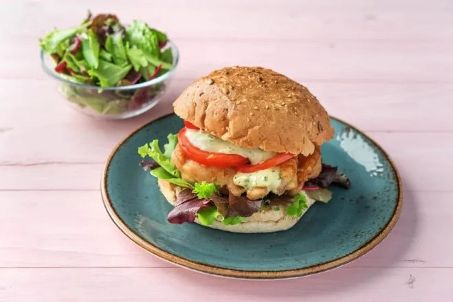 1. A delicious hamburger topped with lettuce, tomato, and cheese, served on a plate, ready to be enjoyed hamburger recipes