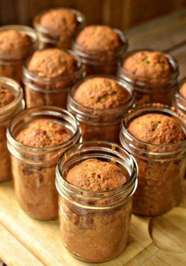 Banana bread in a jar