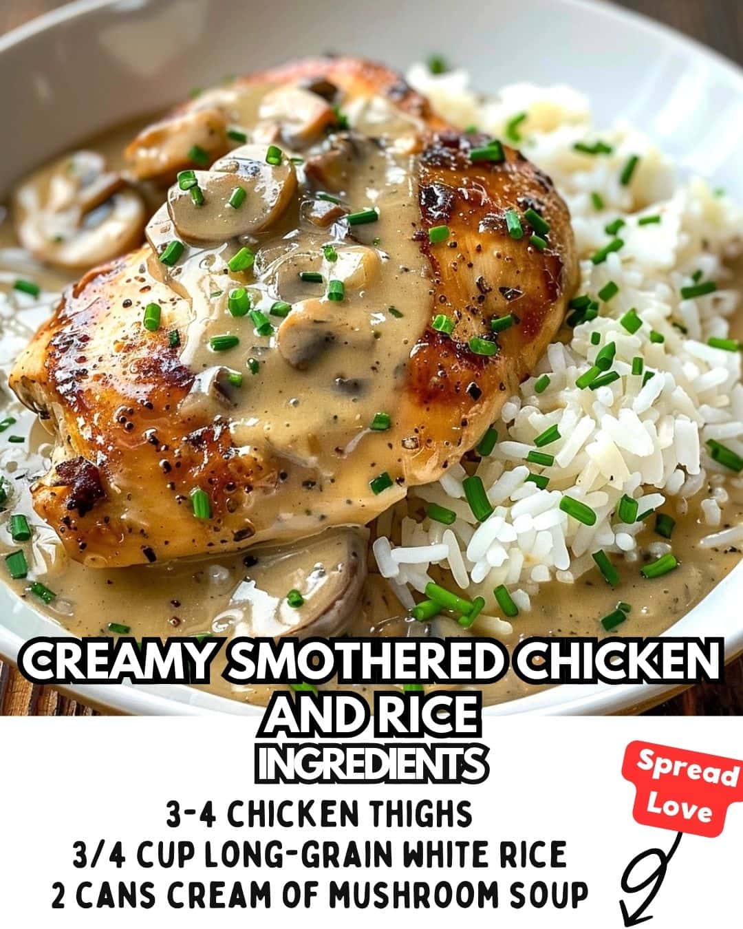 Creamy Smothered Chicken and Rice